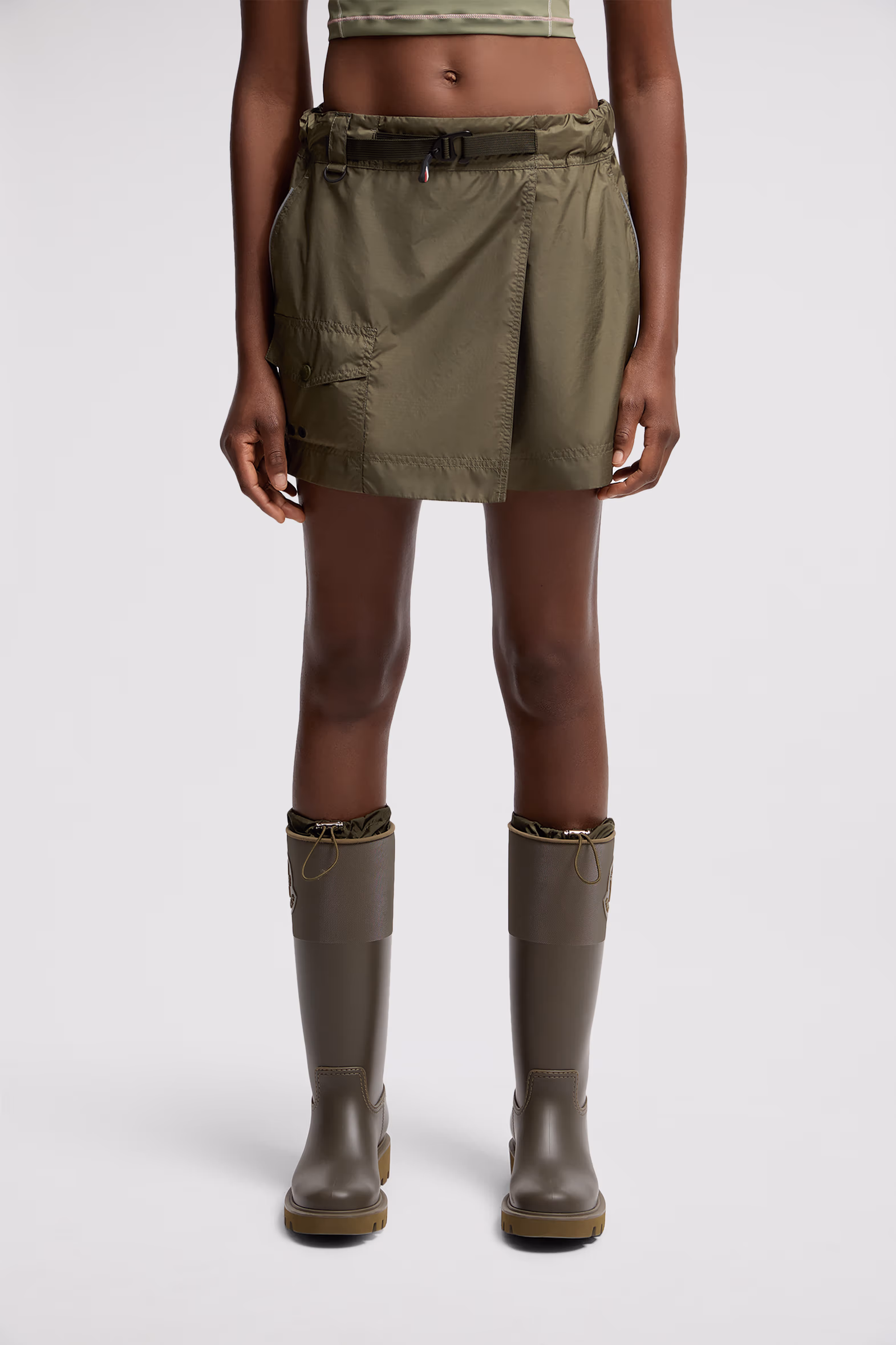 Belted Mini Skort Women Olive Green Moncler 3